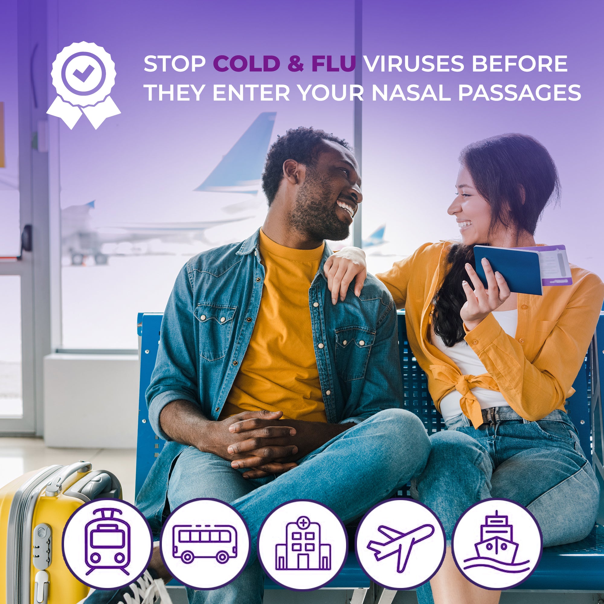 NasalGuard Cold & Flu BLOCK Gel | Virus Protection | Cool Menthol | 3g Tube